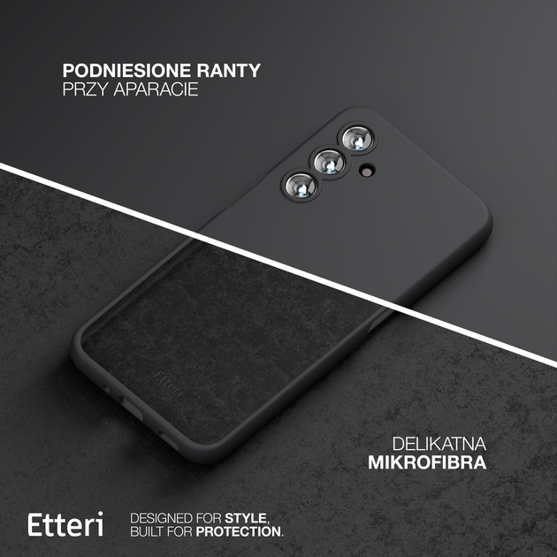 Etui plecki Etteri Silicone Case do Samsung Galaxy A15 4G / A15 5G Black (GSM183436) - obraz 5