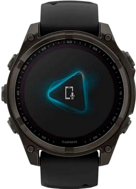 Smartwatch Garmin fenix 8 47mm Solar Sapphire Carbon Grey DLC titanium with Black and Pebble Grey Silicone Band (010-02906-11) - obraz 7