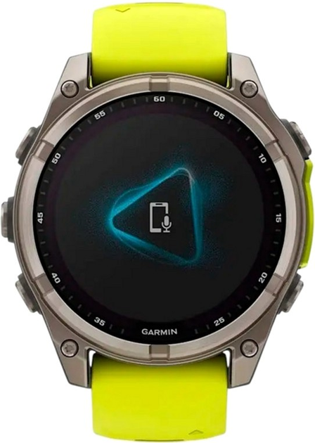 Smartwatch Garmin fenix 8 47mm Solar Sapphire Titanium with Amp Yellow and Graphite Silicone Band (010-02906-21) - obraz 5