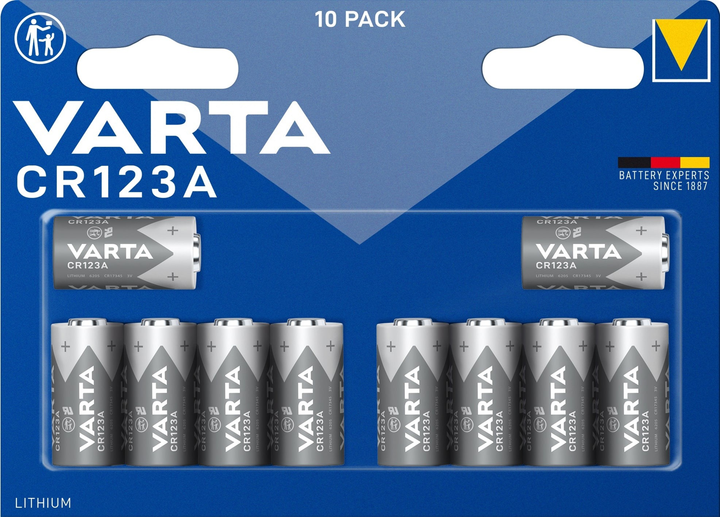 Akumulator Varta CR 123A Lithium BLI 10 szt. (6205301461) - obraz 1