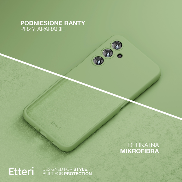 Etui plecki Etteri Silicone Case do Samsung Galaxy A25 5G global Light green (GSM183487) - obraz 5