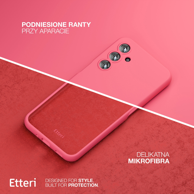 Etui plecki Etteri Silicone Case do Samsung Galaxy A25 5G global Raspberry (GSM183565) - obraz 5