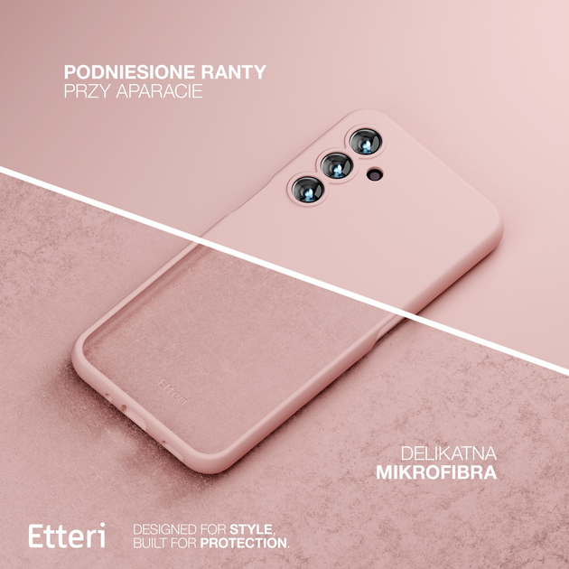Etui plecki Etteri Silicone Case do Samsung Galaxy A35 5G Light pink (GSM183537) - obraz 4