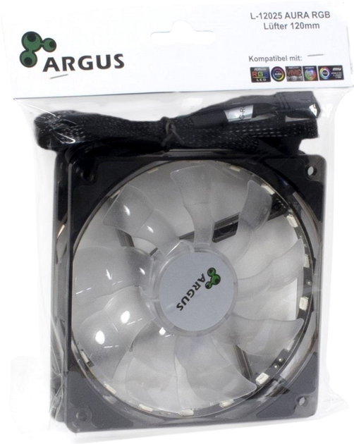 Вентилятор Inter-Tech Argus L-12025 Aura RGB Black (88885454) - зображення 4
