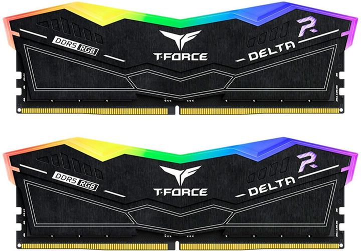 Pamięć RAM Team Group DDR5-6000 65536MB PC5-48000 (Kit of 2x32768) Delta RGB Black (FF3D564G6000HC38ADC01) - obraz 1