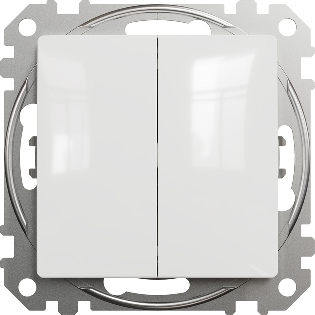 Перемикач двоклавішний Schneider Electric Sedna Design White (SDD111108) - зображення 2