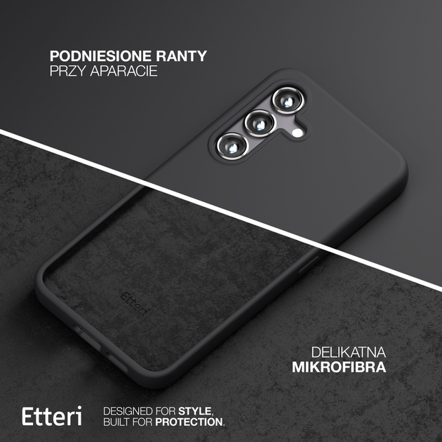 Etui plecki Etteri Silicone Case do Samsung Galaxy S23 Plus Black (GSM183426) - obraz 2