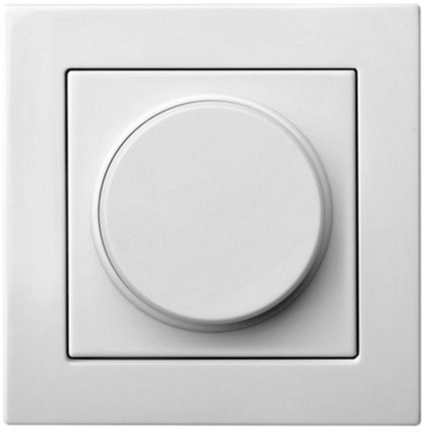 Світлорегулятор поворотний Liregus Epsilon 400W White (ISR-002-01 E/B) - зображення 1