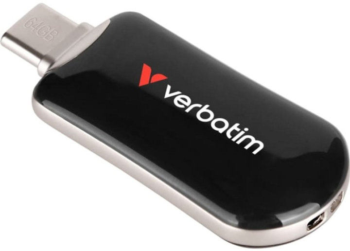 Pendrive Verbatim Plectra 64GB USB Type-C Black (0023942302247) - obraz 2
