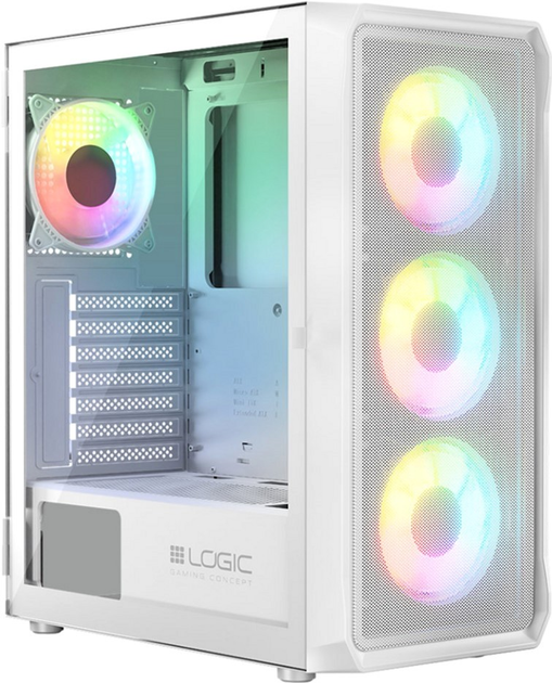 Obudowa LogicConcept Portos ARGB Midi White (AT-PORTOS-20-0000000-0002) - obraz 1
