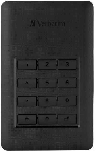 Dysk twardy Verbatim Store n Go 1TB 5400rpm 8MB 53401 2.5 USB 3.1 Secure Portable AES 256 Keypad Access Black (0023942534013) - obraz 2