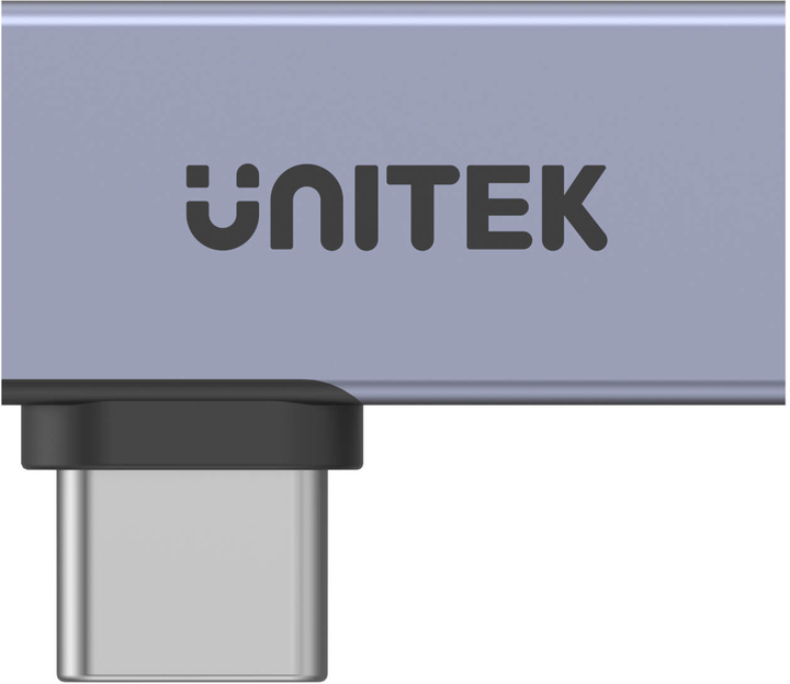 Adapter Unitek USB4 90 Degree Space Grey (A1040GY01) - obraz 3