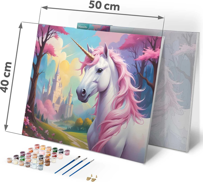 Malowanie po numerach Massido Jednorożec 40x50 cm (5903890623845) - obraz 8