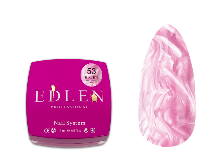 Гель моделюючий Edlen Builder Gel №53 Pearl 15 мл - Фото 3 Гель моделюючий Edlen Builder Gel №53 Pearl 15 мл - изображение 3
