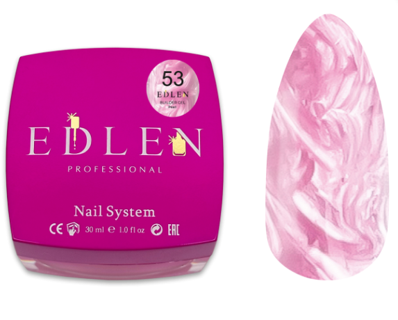 Гель моделирующий Edlen Builder Gel №53 Pearl 30 мл - Фото 1 Гель моделирующий Edlen Builder Gel №53 Pearl 30 мл - изображение 1