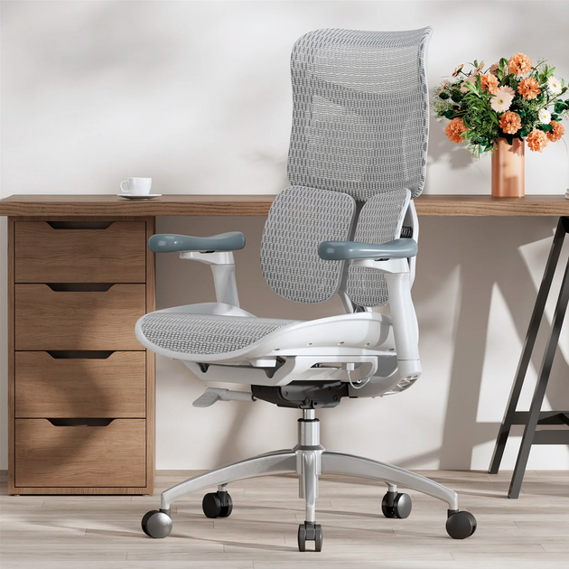 Крісло офісне SIHOO DORO S100 Mesh White (S100-M302) - зображення 9
