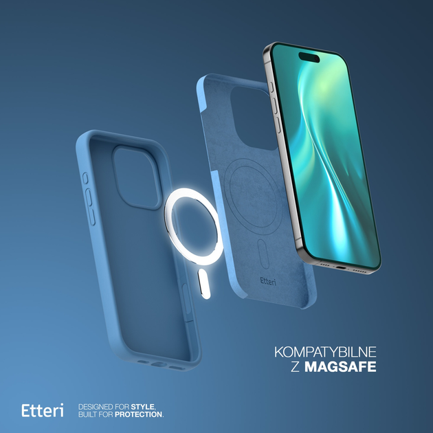 Etui plecki Etteri Silicone Mag do Apple iPhone 15 Pro 6.1 Dark blue (GSM185964) - obraz 6