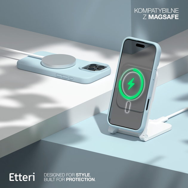 Панель Etteri Silicone Mag do Apple iPhone 15 Pro 6.1 Light blue (GSM185983) - зображення 7