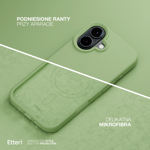 Etui plecki Etteri Silicone Mag do Apple iPhone 16 6.1 Light green (GSM185975) - obraz 5