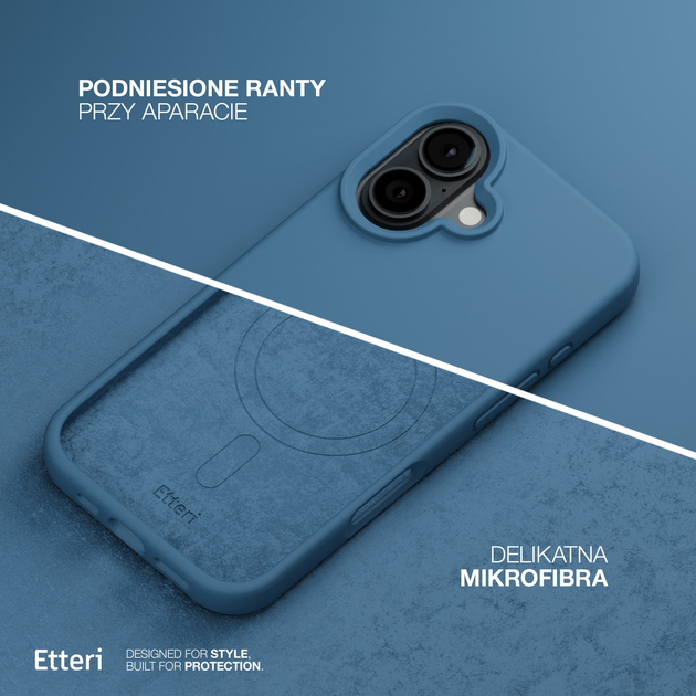 Etui plecki Etteri Silicone Mag do Apple iPhone 16 Plus 6.7 Dark blue (GSM185968) - obraz 5