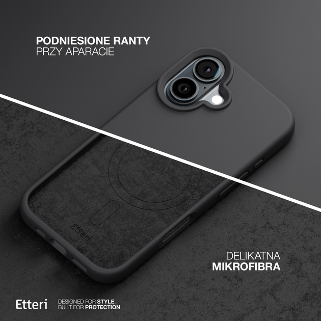 Панель Etteri Silicone Mag do Apple iPhone 16 Plus 6.7 Black (GSM185958) - зображення 5