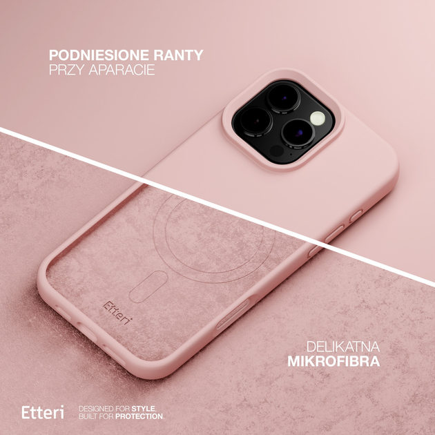 Etui plecki Etteri Silicone Mag do Apple iPhone 16 Pro 6.3 Light pink (GSM185995) - obraz 5