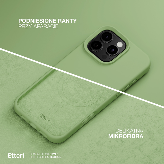 Etui plecki Etteri Silicone Mag do Apple iPhone 16 Pro Max 6.9 Light green (GSM185978) - obraz 5