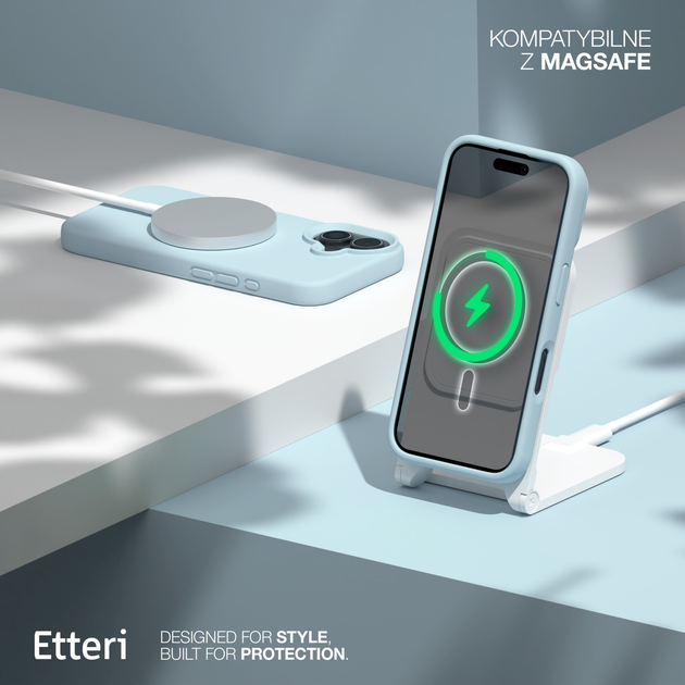 Панель Etteri Silicone Mag do Apple iPhone 16e Light blue (GSM192082) - зображення 8
