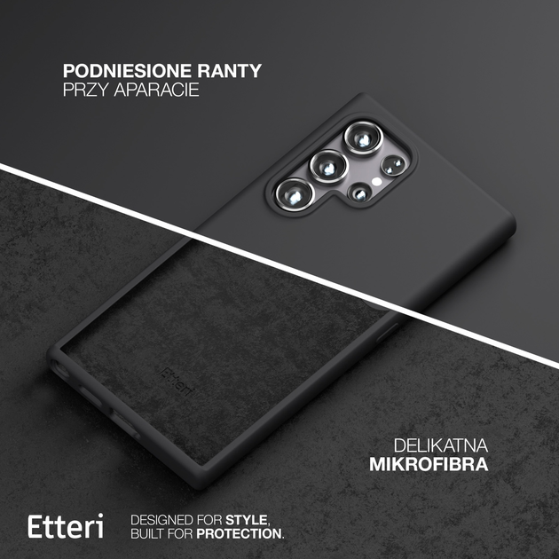Etui plecki Etteri Silicone Case do Samsung Galaxy S24 Ultra Black (GSM183422) - obraz 6