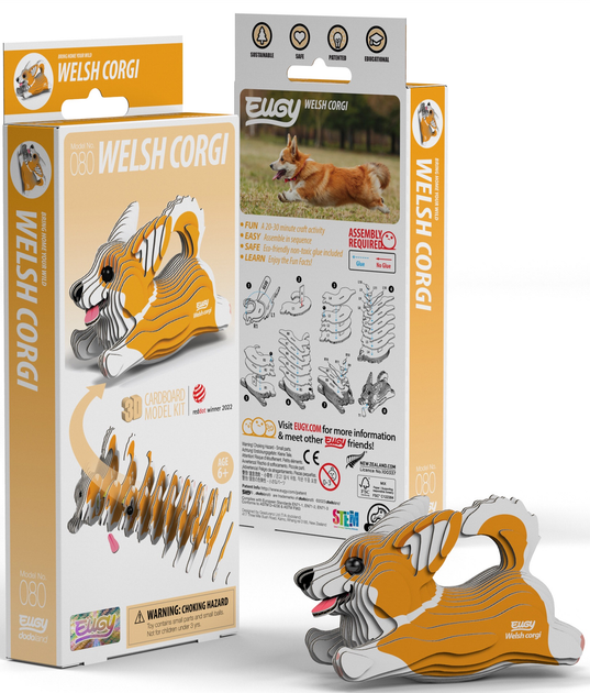 Model 3D do składania Eugy Zoo Welsh Corgi (9421035150828) - obraz 6