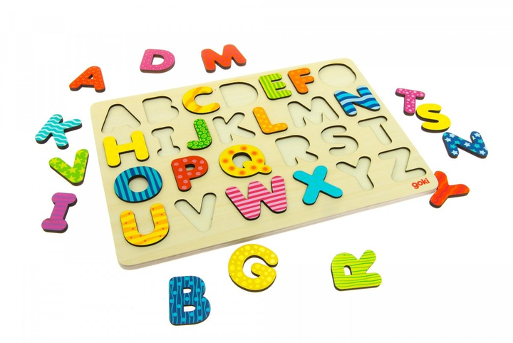 Puzzle - układanka Goki Alfabet drewniany (57672) (4013594576727) - obraz 3