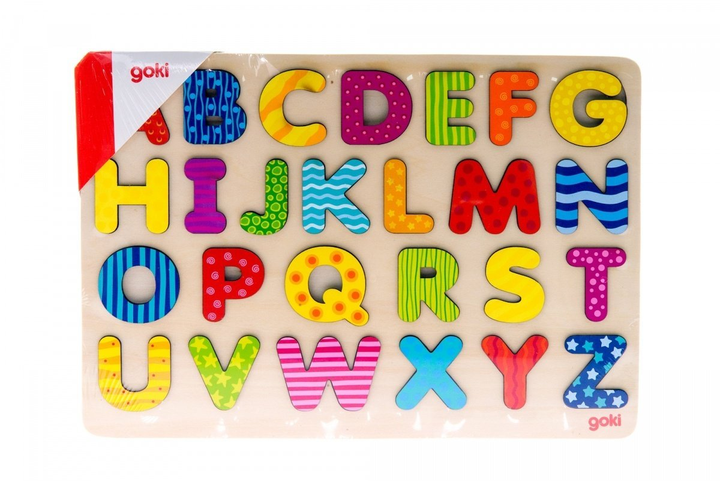 Puzzle - układanka Goki Alfabet drewniany (57672) (4013594576727) - obraz 5