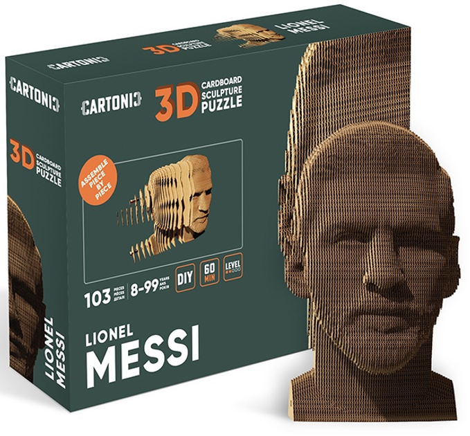 Puzzle 3D - konstruktor Cartonic 3D Puzzle Lionel Lionel Messi Kartonowy (4820191132733) - obraz 2