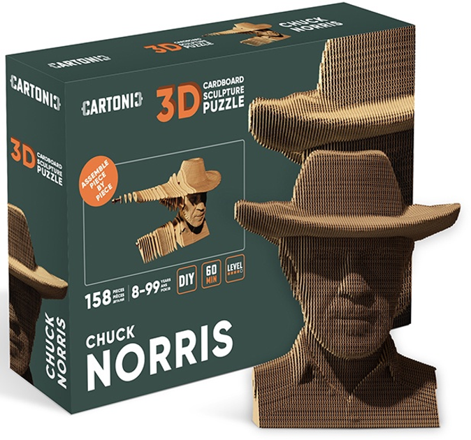 Puzzle 3D - konstruktor Cartonic 3D Puzzle Chuck Chuck Norris Kartonowy (4820191132825) - obraz 2