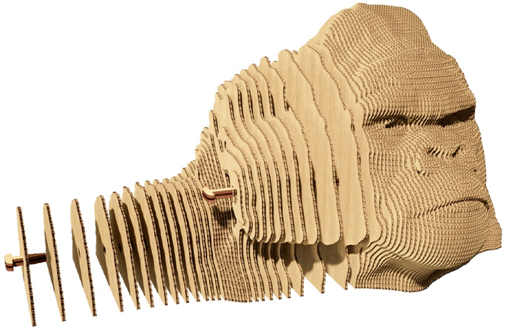 3D пазл-конструктор Cartonic 3D Puzzle Gorilla Горила Картонний (4820191132832) - зображення 5