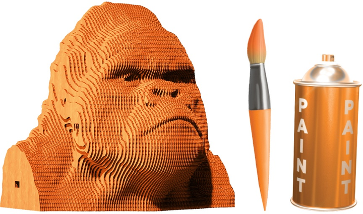 3D пазл-конструктор Cartonic 3D Puzzle Gorilla Горила Картонний (4820191132832) - зображення 7