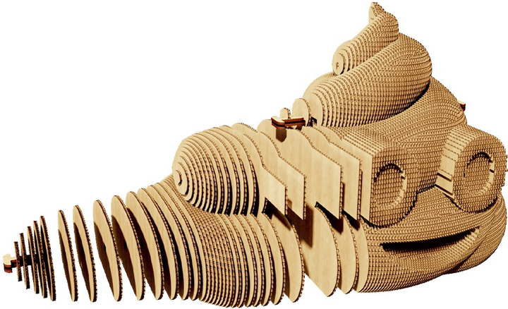 3D пазл-конструктор Cartonic 3D Puzzle Poop Какашка Картонний (4820191132863) - зображення 6