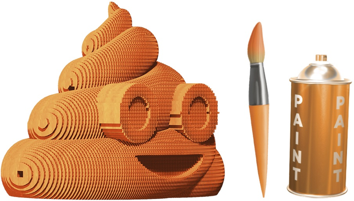 3D пазл-конструктор Cartonic 3D Puzzle Poop Какашка Картонний (4820191132863) - зображення 8