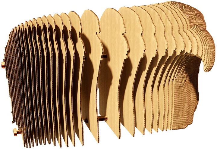 Puzzle 3D - konstruktor Cartonic 3D Puzzle Eagle Orzeł Kartonowy (4820191133129) - obraz 6