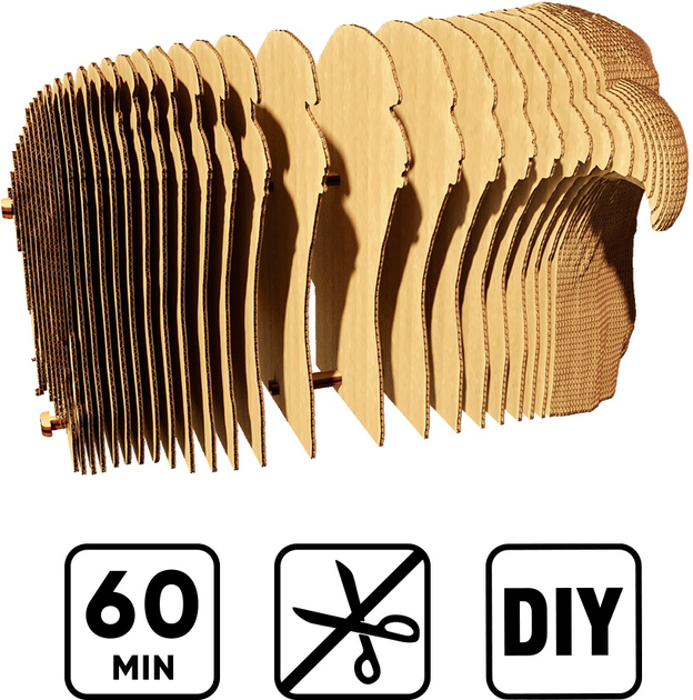 Puzzle 3D - konstruktor Cartonic 3D Puzzle Eagle Orzeł Kartonowy (4820191133129) - obraz 7