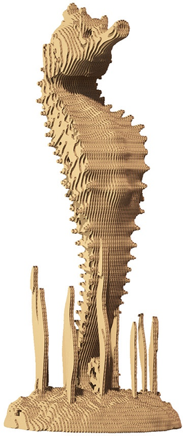 3D пазл-конструктор Cartonic 3D Puzzle Seahorse Морський коник Картонний (4820191133488) - зображення 5