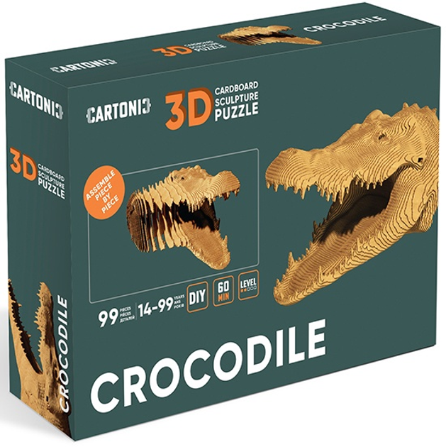 3D пазл-конструктор Cartonic 3D Puzzle Crocodile Крокодил Картонний (4820191133464) - зображення 8