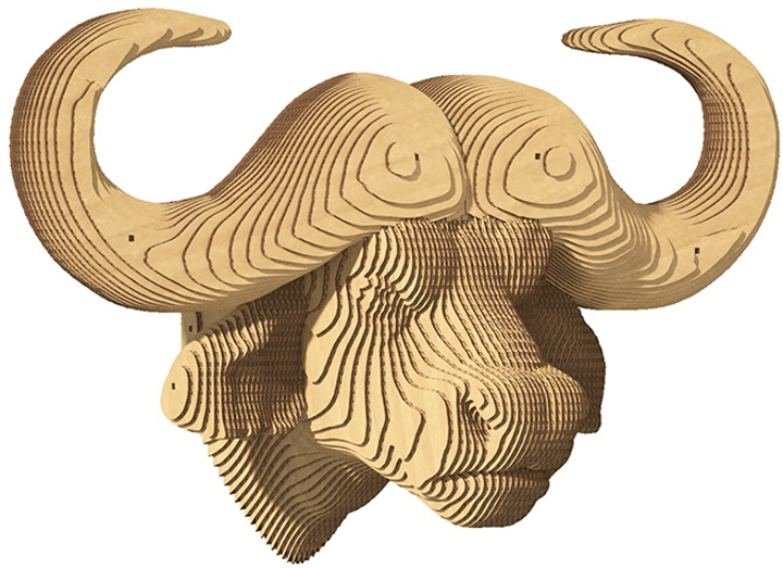 3D пазл-конструктор настінний Cartonic 3D Puzzle Buffalo Картонний (4820191133662) - зображення 4
