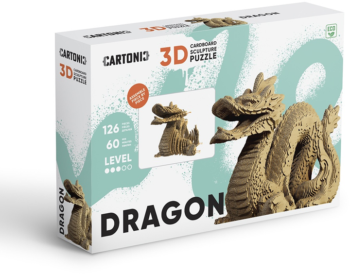 3D пазл-конструктор Cartonic 3D Puzzle Dragon Картонний (4820191133266) - зображення 9