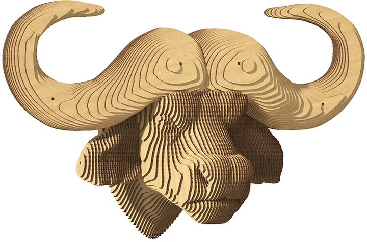 3D пазл-конструктор настінний Cartonic 3D Puzzle Buffalo Картонний (4820191133662) - зображення 5