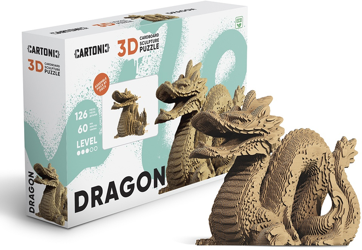 3D пазл-конструктор Cartonic 3D Puzzle Dragon Картонний (4820191133266) - зображення 10