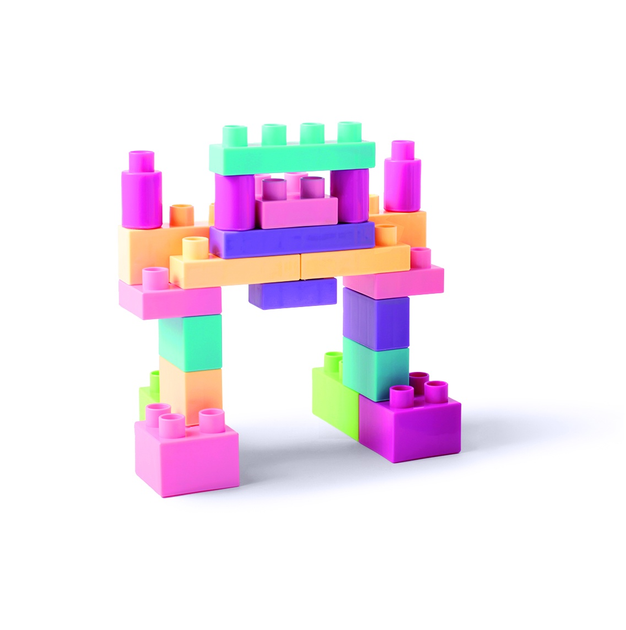 Klocki konstrukcyjne Wader Kids Blocks 50 elementów różowy (5900694412972) - obraz 7