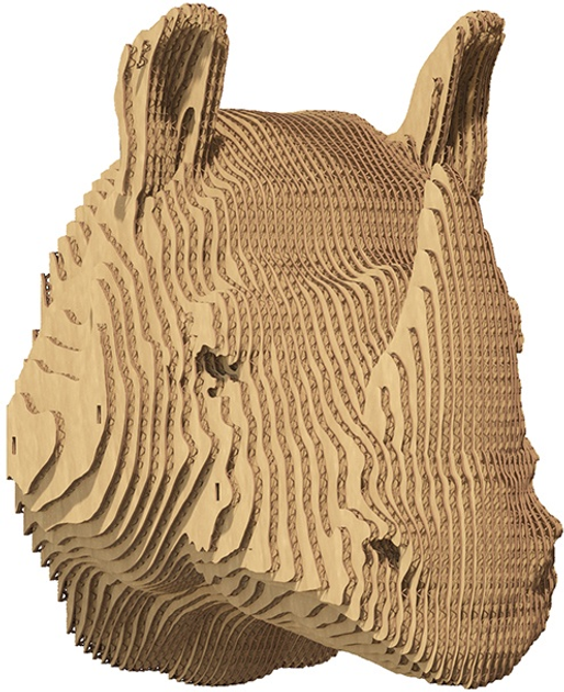 3D пазл-конструктор настінний Cartonic 3D Puzzle Rhino Картонний (4820191133686) - зображення 5