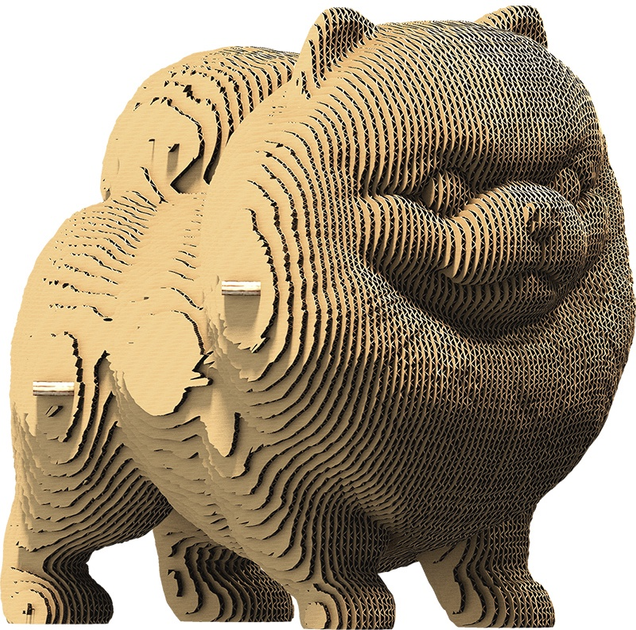 3D пазл-конструктор Cartonic 3D Puzzle Pomeranian spitz Померанський шпіц Картонний (4820191133914) - зображення 2