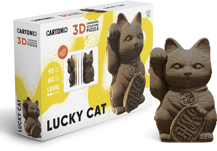3D пазл-конструктор Cartonic 3D Puzzle Lucky cat Картонний (4820191133884) - зображення 10